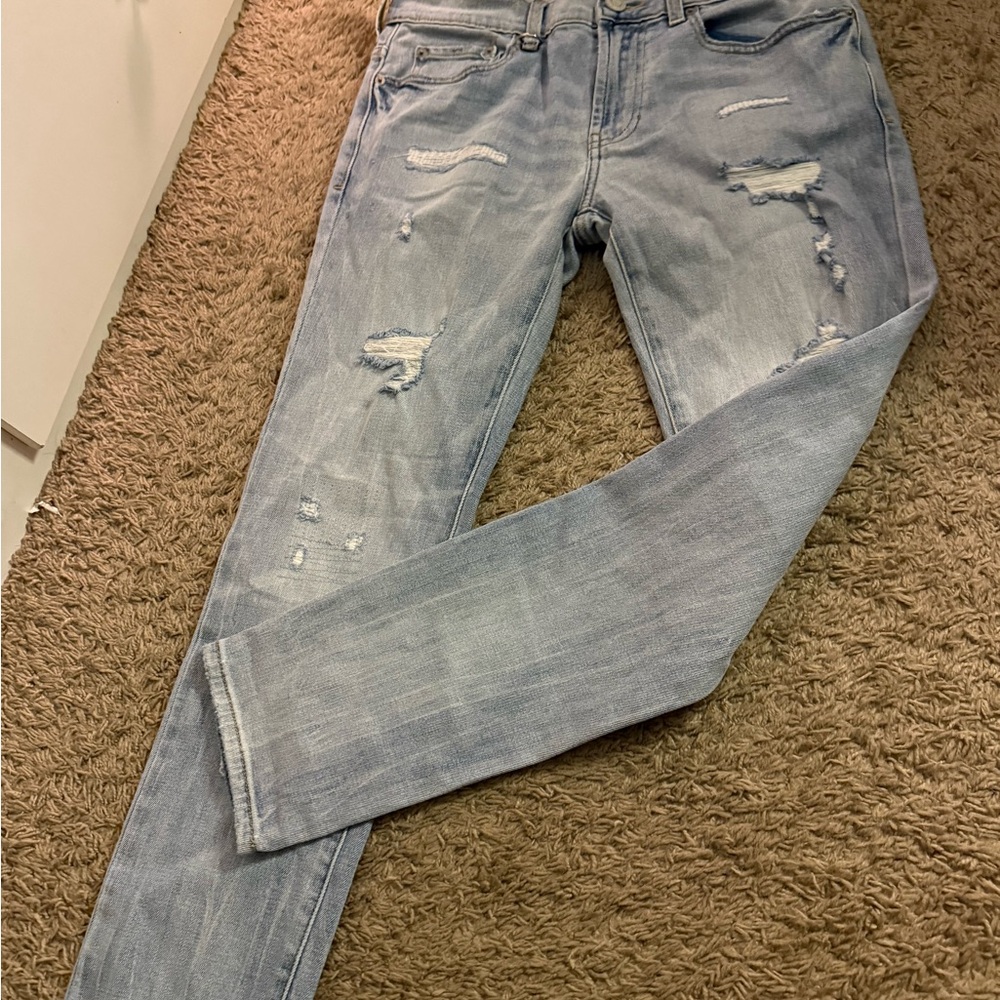 Mens PacSun Blue Slim Distressed Jeans